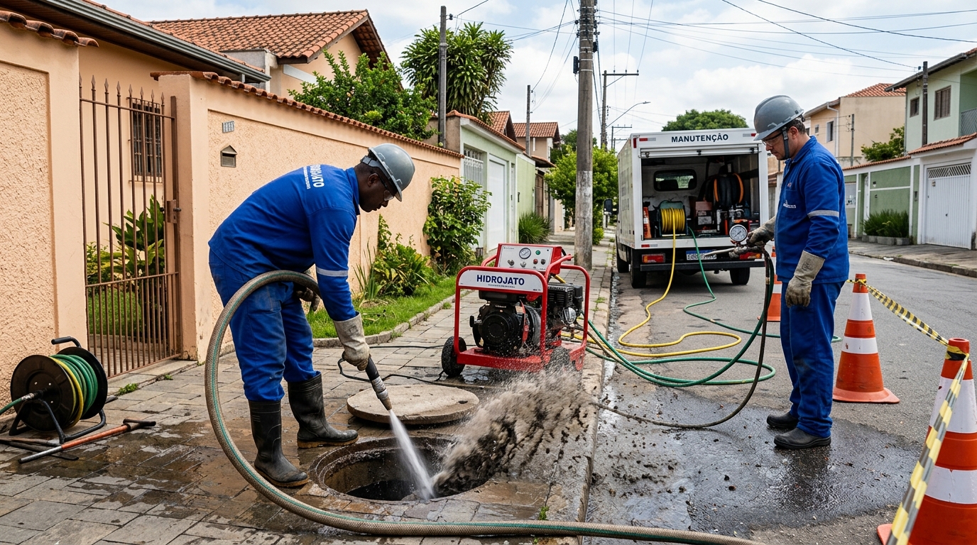 Hidrojateamento residencial em Santo André-SP