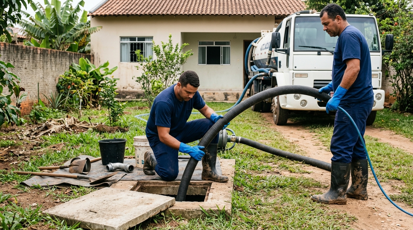 Esgotamento de fossa em Santo André-SP